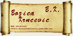 Božica Krnčević vizit kartica